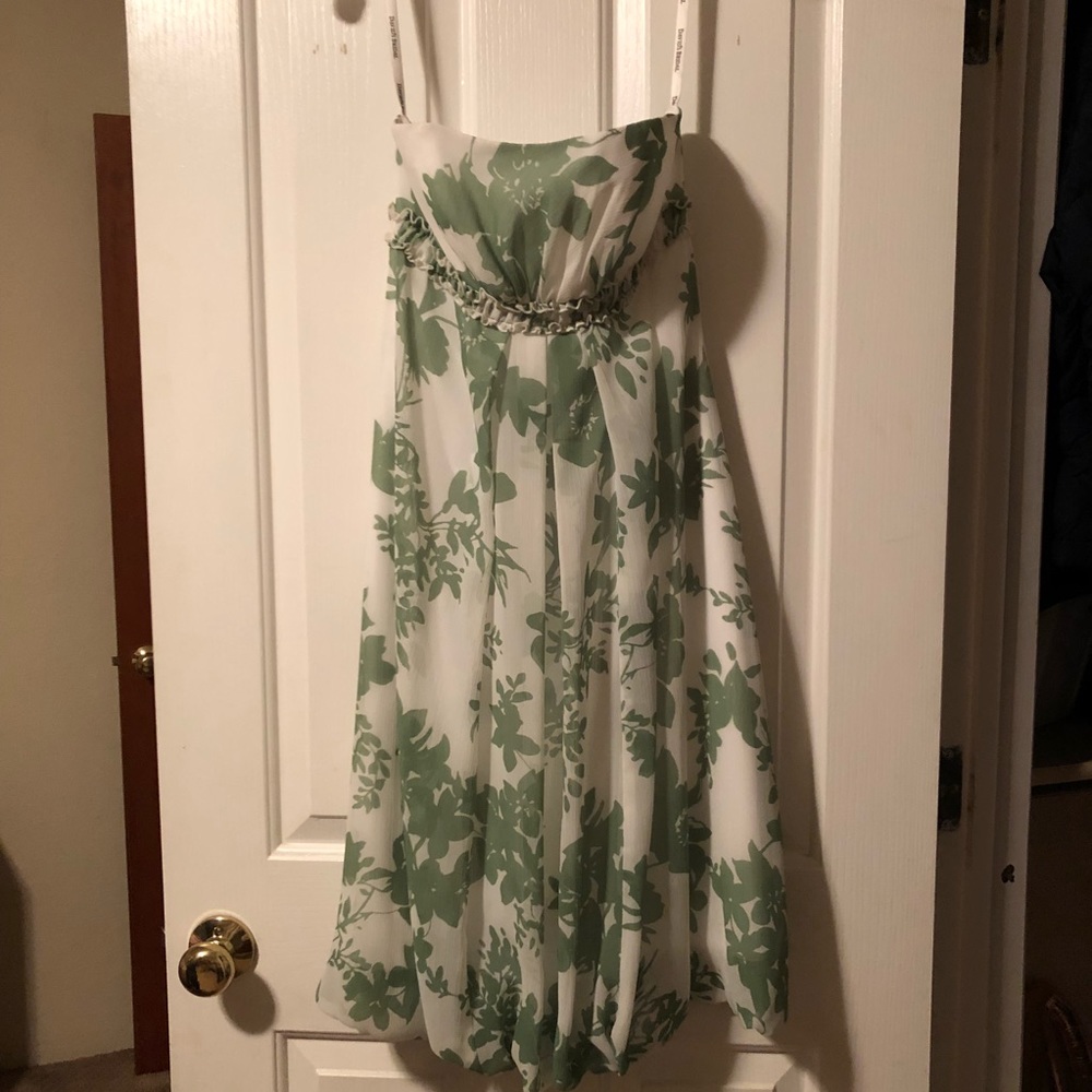 Strapless Floral Dress